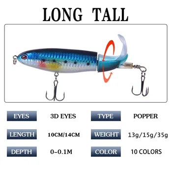 CHEERY 13g 10cm Premium Pencil Lure Kit Bass Trout Carp Baits Propeller Tail Durable Hooks Realistic Action Freshwater Lake – Pencil – view 4