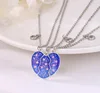 Collana in argento con tre stelle blu a cinque punte 02