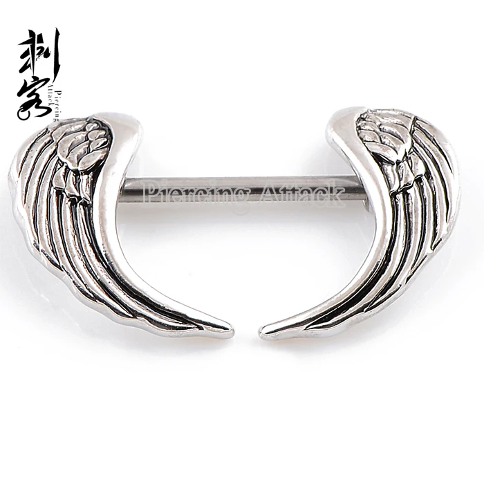 Springplank Ruim Begrijpen 14g Steel Nipple Ring Large Angel Wings Nipple Piercing Fashion Style Body  Jewelry - Buy Body Piercing,Body Piercing Jewelry,Nipple Ring Body Piercing  Product on Alibaba.com