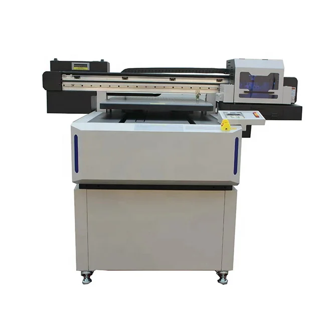 UV 6090 flatbed LED printer for glass, metal pens, golf ball printing machine