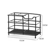 Black 15Lx8Wx10H cm(Four-grid toothbrush rack with paster)