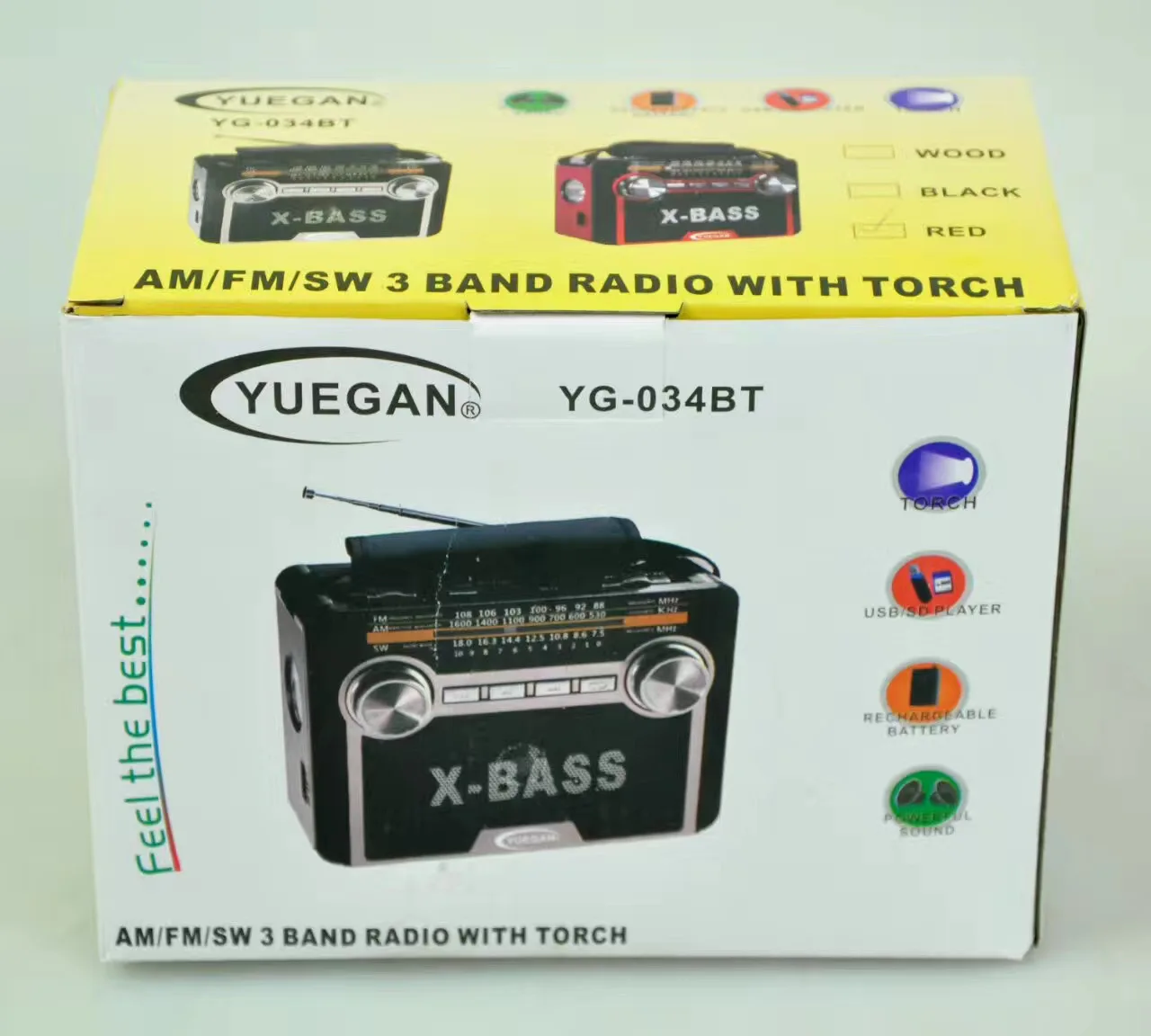 ゆゆ YUEGAN YG034BT Portable FM/AM/SW Radio with Wireless Internet