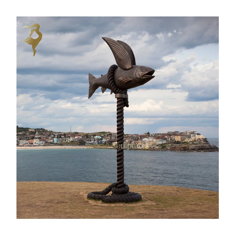 Bronze Statue of a Seaside Fish - Perfect for Garden Decor