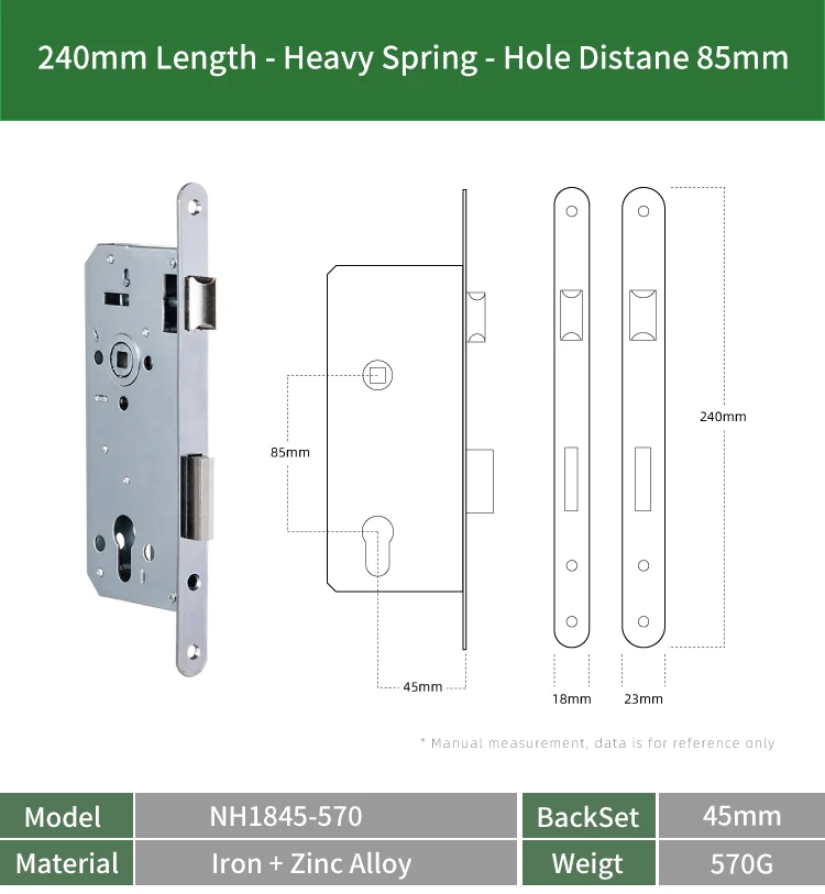 Full Complete Set Of Mortised Falcon Heavy Duty Lock Body With Handle