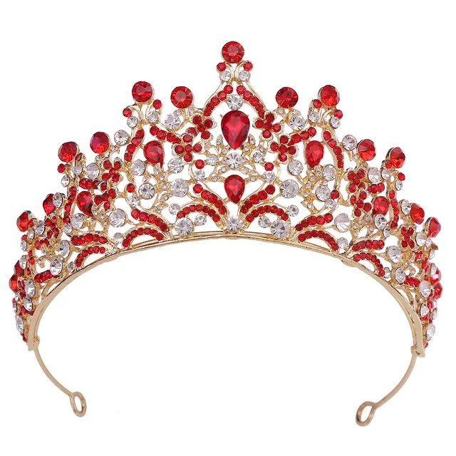 New Alloy Bride's Crown High-end Rhinestone Leaf Wedding Dress and Crown Elegant and High-end Tiaras