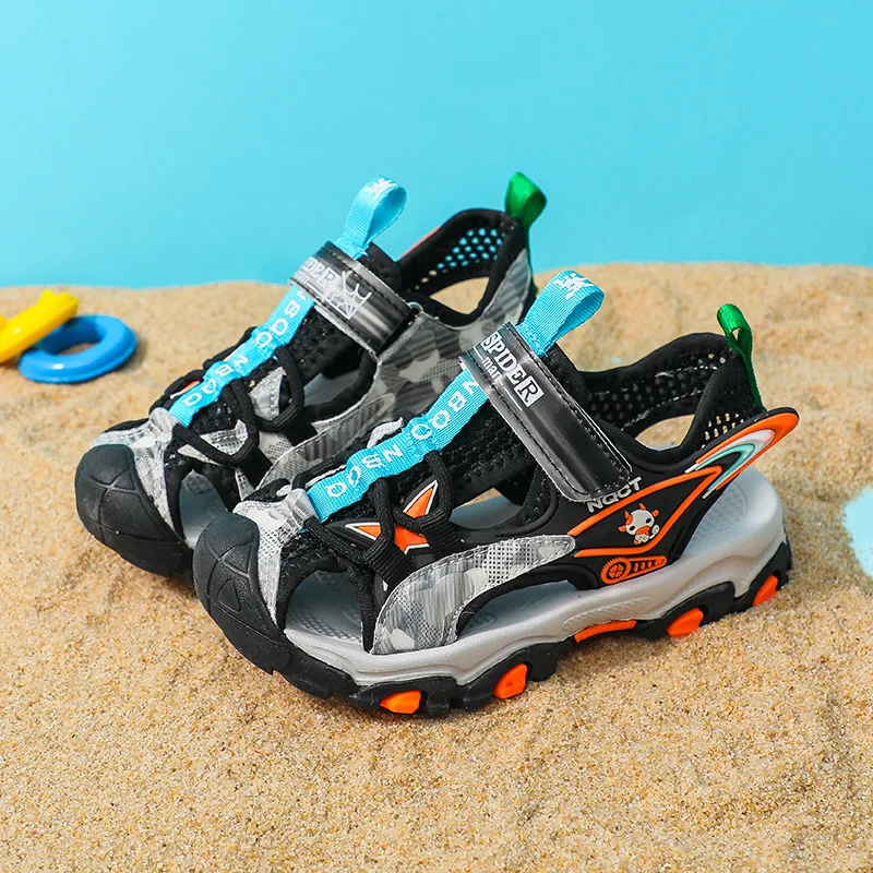 Сандалии Shangzhou OEM для детей, Новое поступление 2021, пляжные детские сандалии с мягкой подошвой для мальчиков