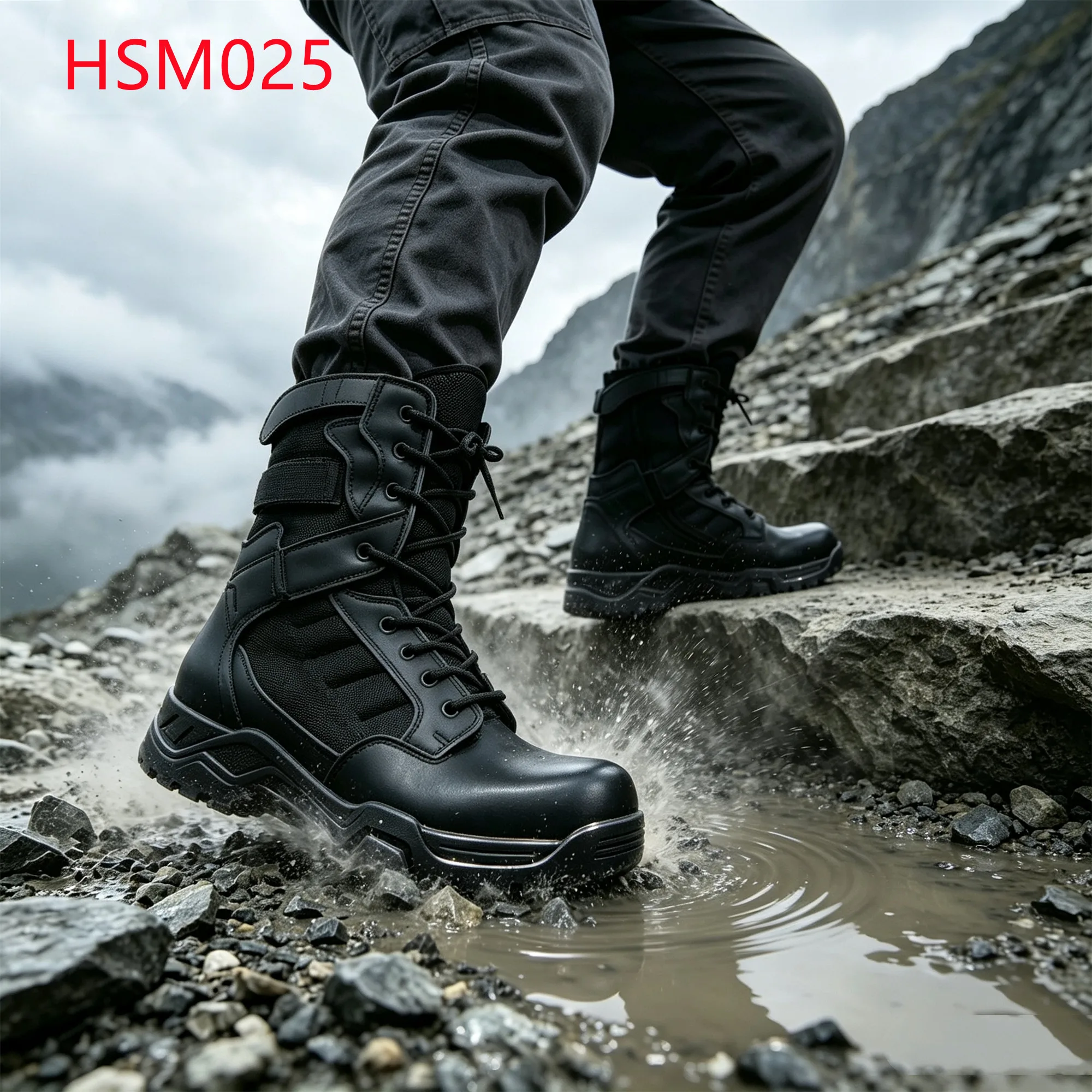 LXG,nasty Conditions Curved Side Zip Design Hua Singh Security Boots Plateau Training Utility-style Patrol Duty Boots HSM025