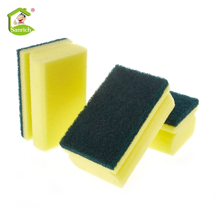 Durable Alta Calidad Cocina Rectángulo Nylon Esponja Fregar Pad