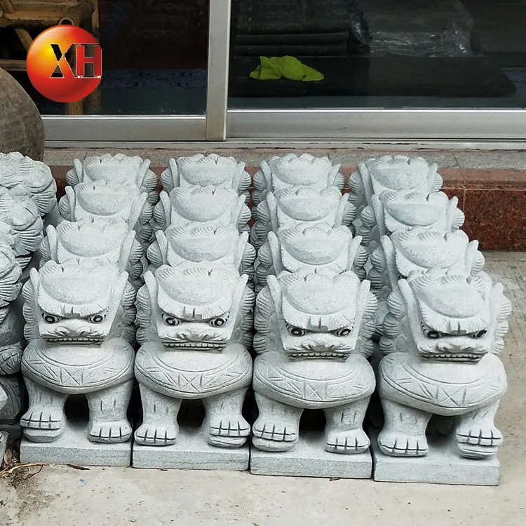 墓地の石のライオンの彫像と中国の愚かな犬の彫像プロモーションの彫刻