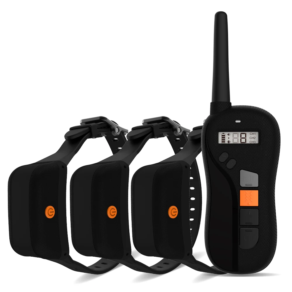 Waterproof Rechargeable Static Shock Vibrating Dog Collars Training