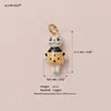 Yellow Polka Dot Dress Cat Charm