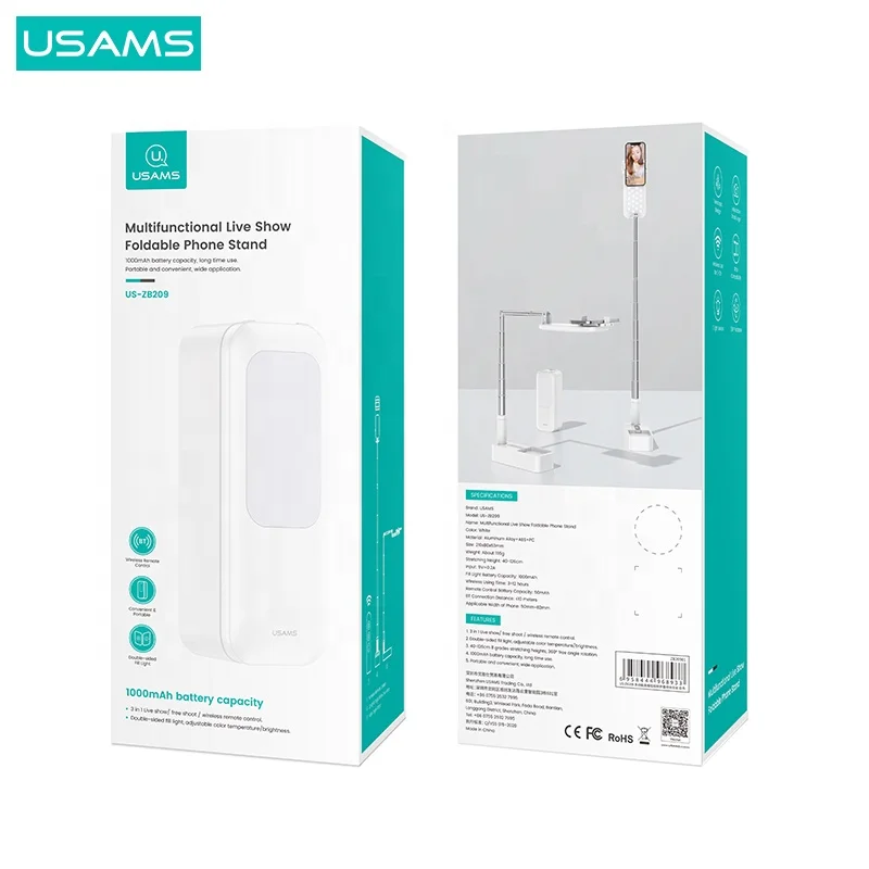 2021 USAMS Wholesales Led Video Fill Light with Stand Table  Reading Lamp Selfie Ring Light for Live show