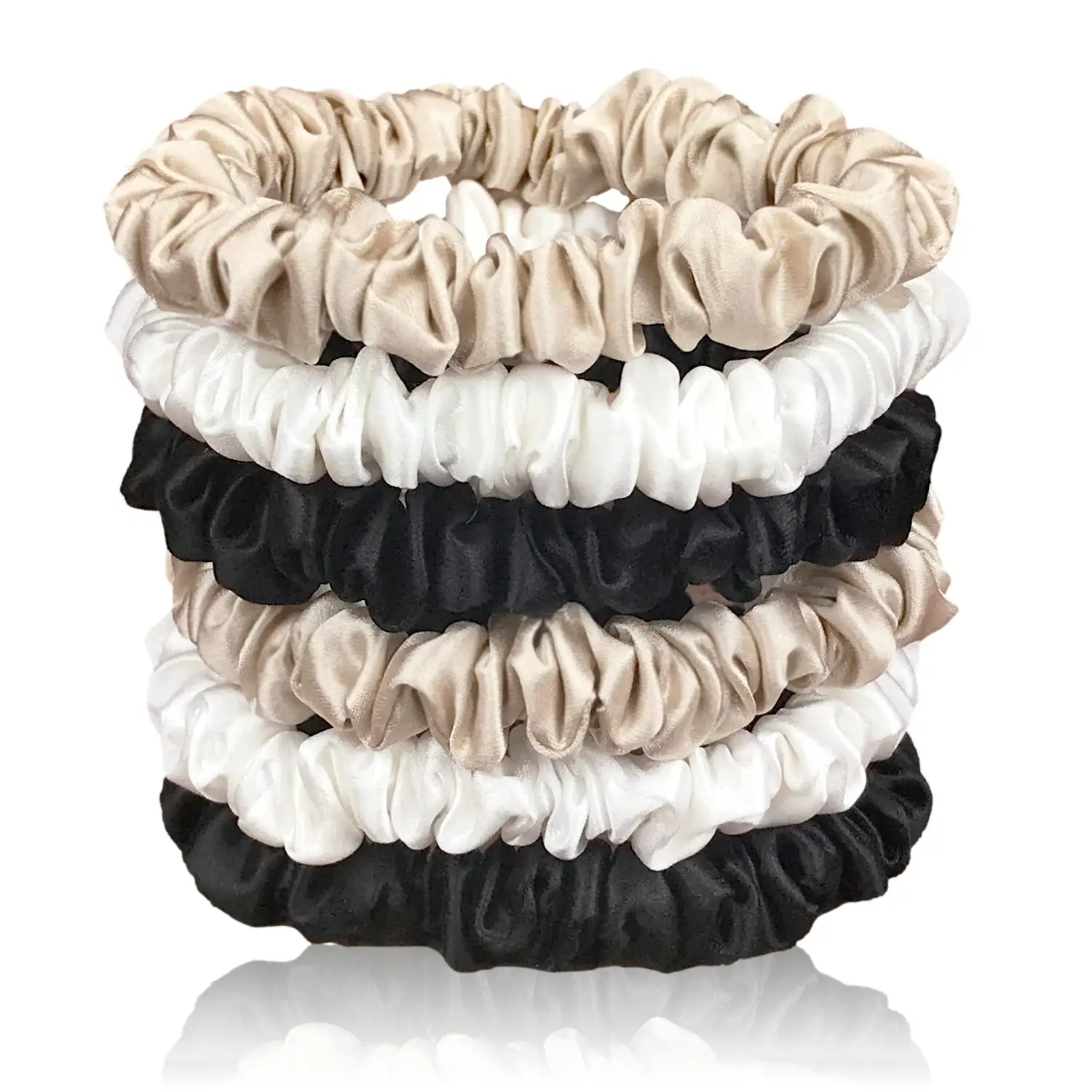 Небольшой Размер 1 см резинка для волос 16 мм 19 22 натуральный 100% шелк узкие эластичные резинки Pure6A Charmeuse