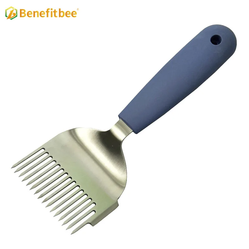 Beekeeping Tool Rubber Handle Uncapping Forks Honey Honeycomb Scraper