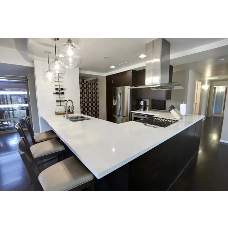 Super White Quartz Stone Counter Top Quartz Slabs Caesar Stone Artificial  Quartz Tiles