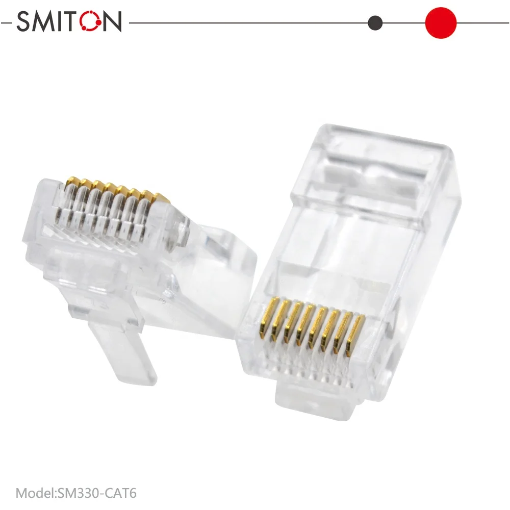 Ethernet Cables Network Cat6 Cat5e RJ45 UTP Pass Through  Rj45 Connector Plug