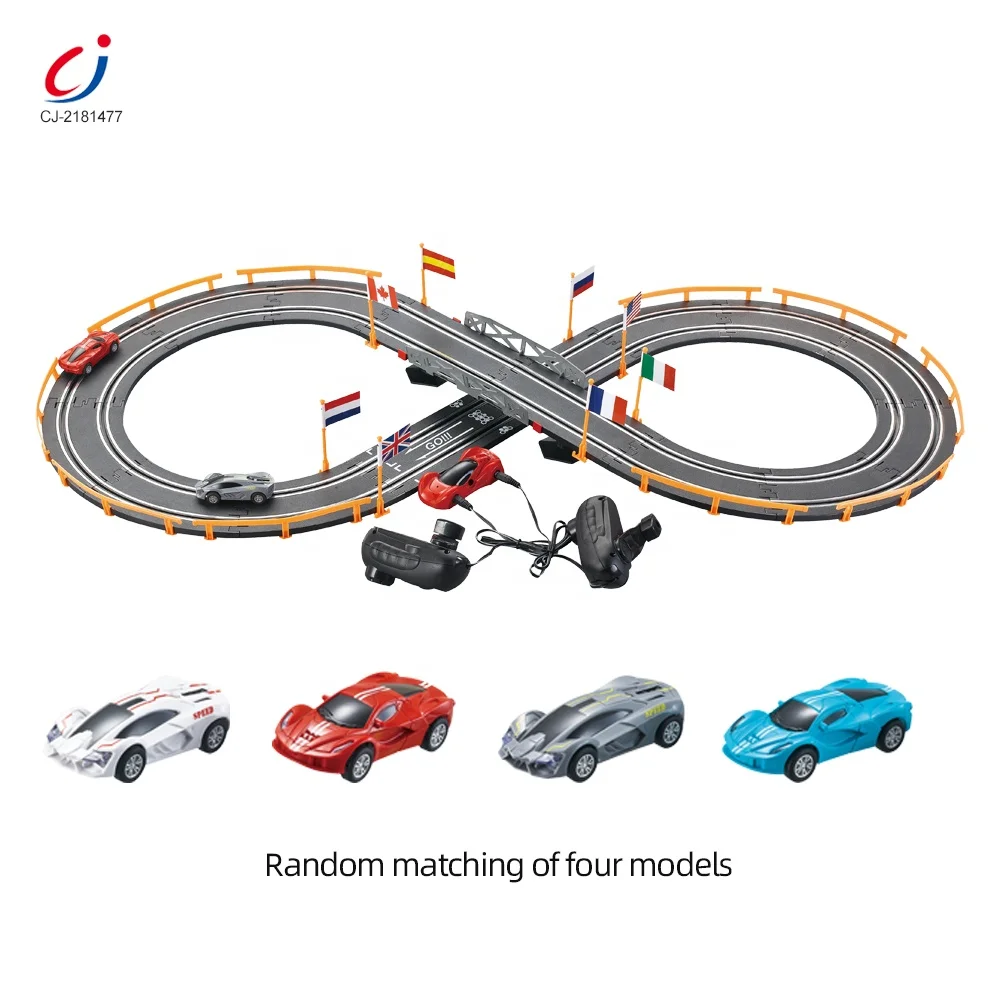 Pista De Carreras Eléctrica Con 4 Coches Y 2 Controladores