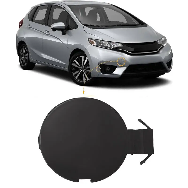 OEM replacement front bumper tow hook plastic cover for Honda Fit Jazz GK5 2014 2015 2016 2017 71104T5HH00