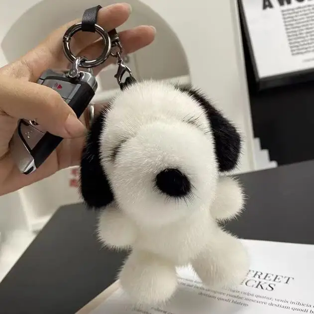 Mini Cartoon Puppy Artificial Mink Soft Plush Toy Wholesale Small Plush Toy With Special Backpack Pendant