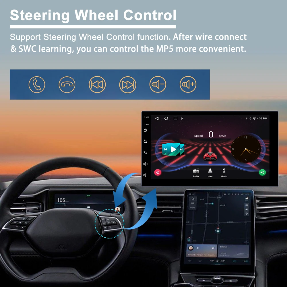 8163 Android Car Player 2+32g Carplay Gps Navigation Video Hd Screen