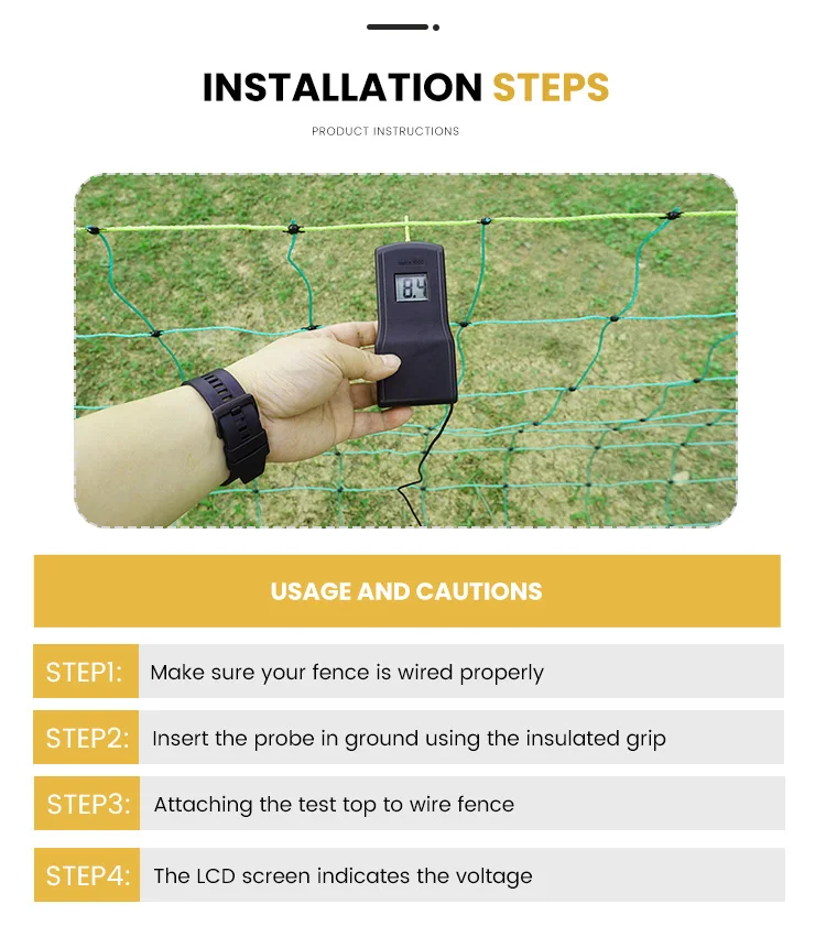Cattle Fence Tester Equipment Electric Fence Indicator And Electric