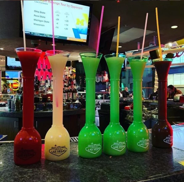 24oz/32oz/48oz Custom Yard Cups Frozen Plastic Daiquiri Cups Ice Slushy