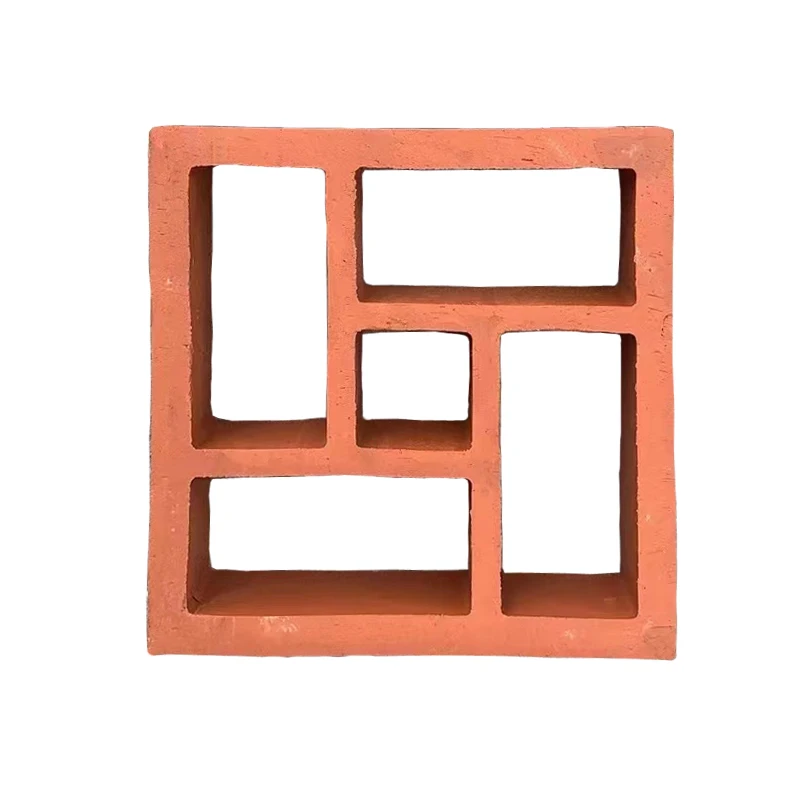 Clay Lattice Bricks Artificial Red Blocks Building Wall Decorative Sun Bricks
