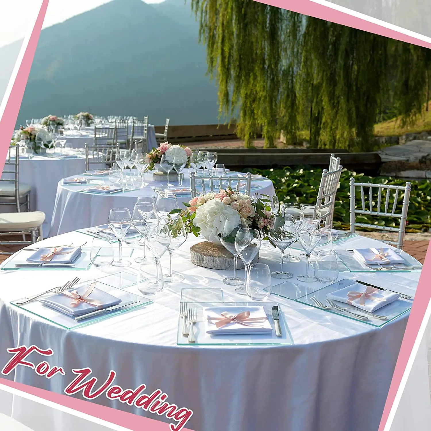 Disposable Banquet Multiple Colors Table Cover 84 Inch Round Table Cloth Stock Fast Shipping Plastic for Wedding Events Handmade