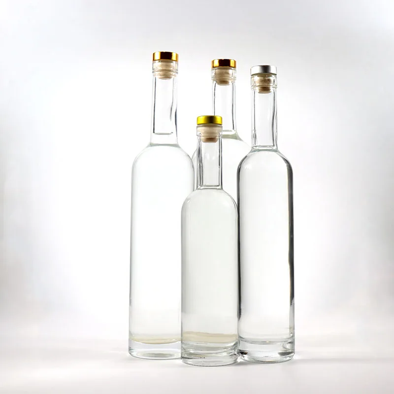 China Factory Customized 500ml 700ml 750ml 1L Vodka Glass Bottle Wholesale