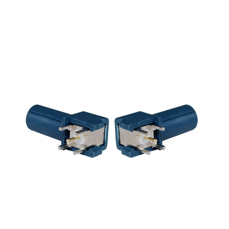 product fakra smb jwe injection molding coaxial connector pcb mount connector smb right angle four legs connector-2