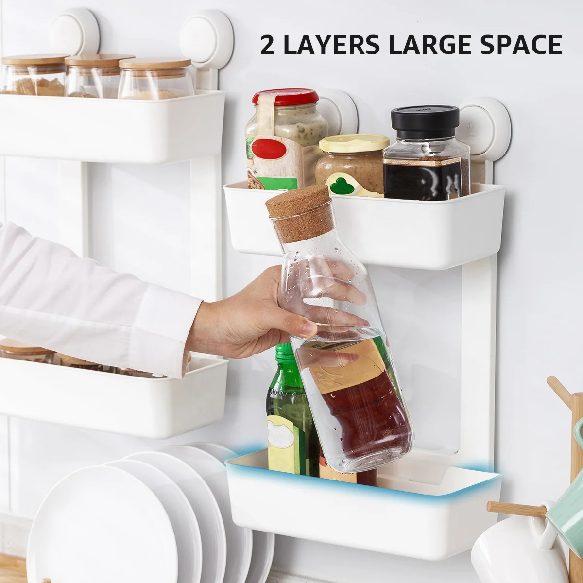 Multifunctional Storage Rack Rotating Shelf Double-layer Cabinet Medicine  Organizer Kitchen Shelf Spice Rack Food Storage Box - AliExpress