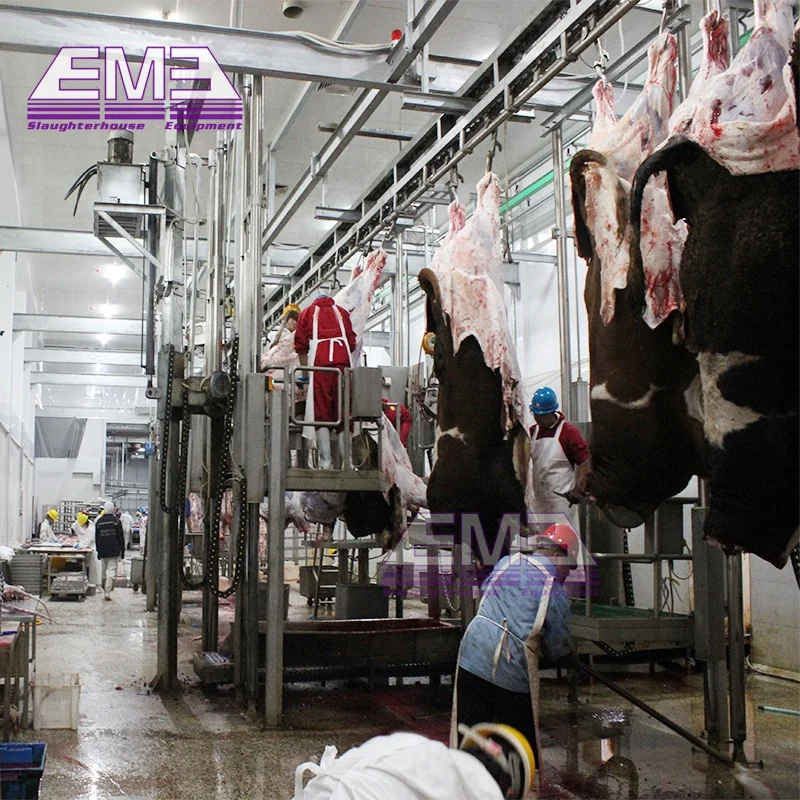 Butchery EquipmentCattle Carcass Hydraulic Transfer Hoist Bull Abattoir Bovine Machine Halal