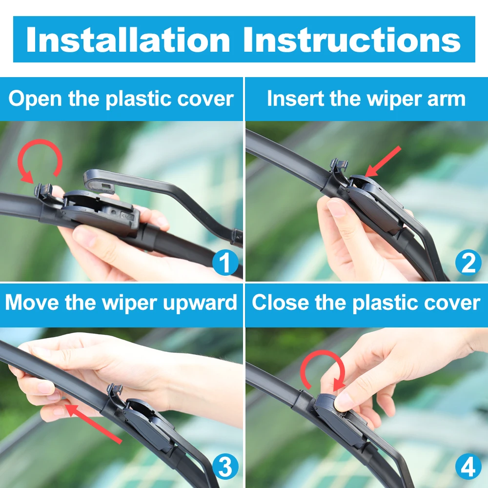ASLAM High Quality Multifunctional Windshield Wiper Blade Compatible Audi VW Skoda Citroen Tesla BYD A4 Octavia X3