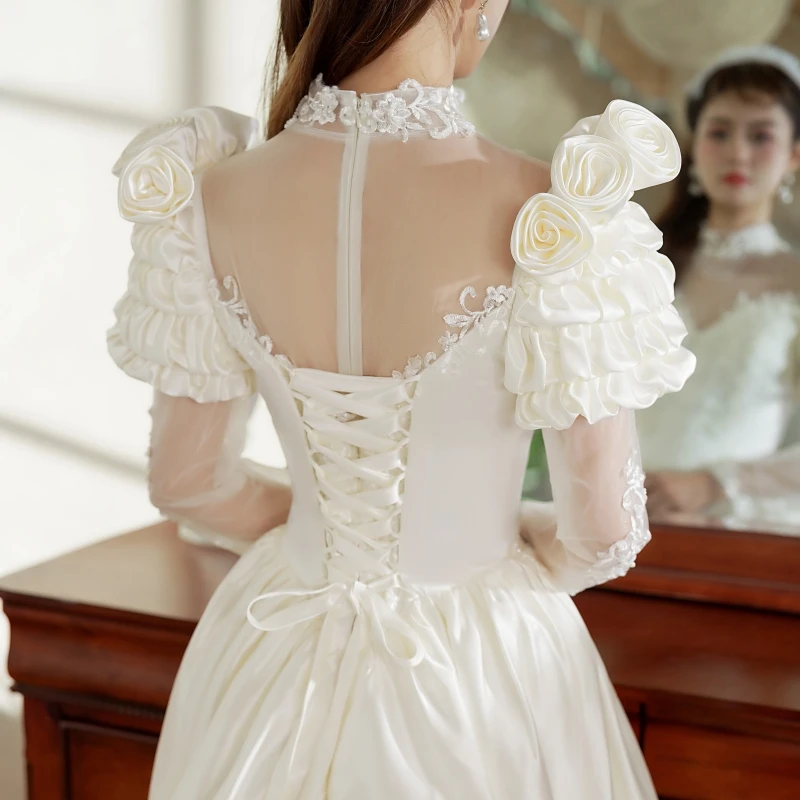 wedding dresses sleeves lace Gina main image 0