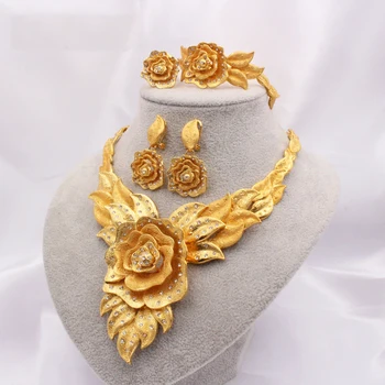 Duoying OEM Designer Jewelry Famous Brands Set Jewelri Set For Woman Jewelry Sets 18k Gold Plated