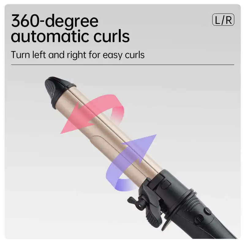 Hot Selling Rotating Big Wave Curling Iron Automatic Hair Curler Iron Newest Automatic Rotating Curling Hair
