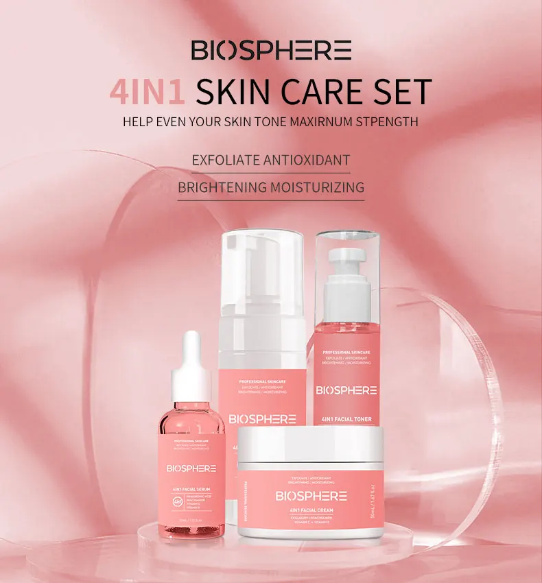 Biosphere 4 In 1 Brightening Skin Care Set Moisturizing Oil Control