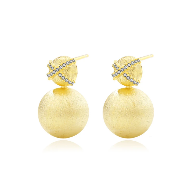 ICEBELA 925 Sterling Silver Earrings Circular Charms 18k Gold Plated Zirconia Fine Jewelry Earring Women Stud Earrings for Girls