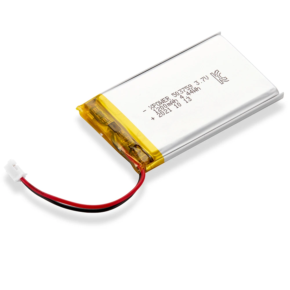 5.0*37*61mm (including Pcb) 1200mah 3.7v Ion Rechargeable Lithium Polymer Battery