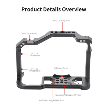 KingMa Multi-hole Aluminium Alloy DSLR Camera Cage Video Vlog Camera Cage Accessory for Can on EOS R5 R6 detail image
