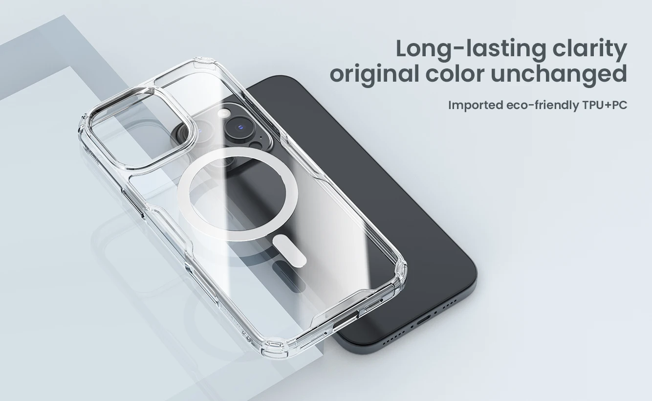 Nillkin Nature TPU Pro Magnetic Case for iPhone 15 Pro Max | Nillkin Case for Iphones 16 - 16 Pro Max | Nillkin Nature TPU Pro Magnetic Case for iPhone 15 Pro Max | Nillkin
