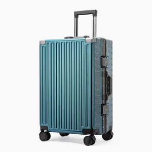 Aluminum Alloy Frame Luggage Small Trolley Case Universal Wheel Password Travel Leather Case