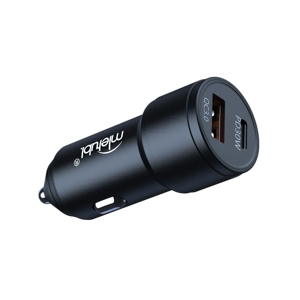 Mietubl High-Speed 5V/3A Aluminium Alloy Material A+C PD30W Car Charger