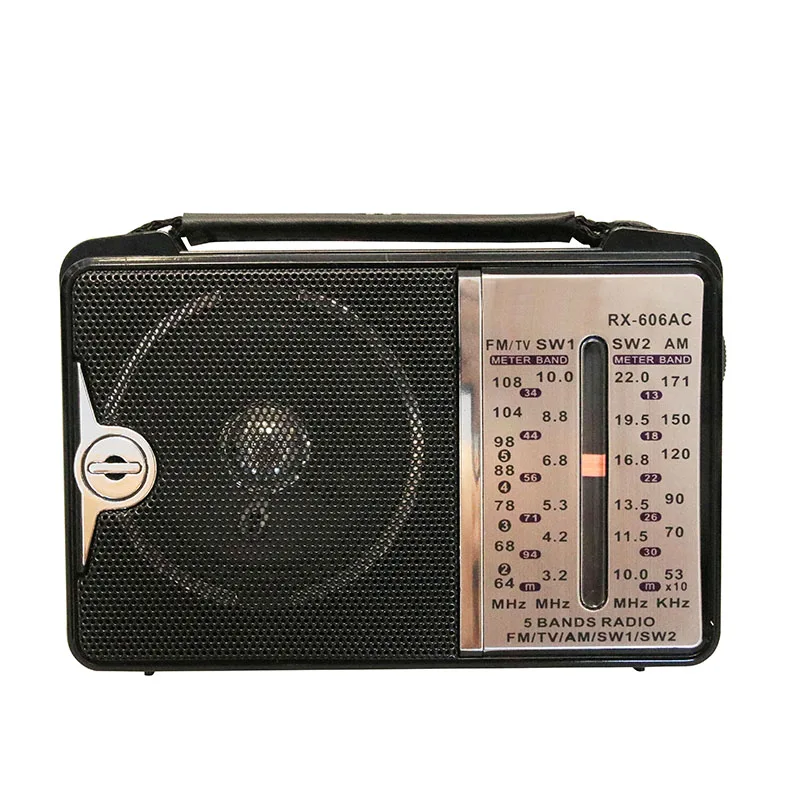 Factory Price 2024 RX-606AC High Quality Portable Rotatable Radio with FM TV AM SW 1-2 4bands Receiver ,with Real Transformer