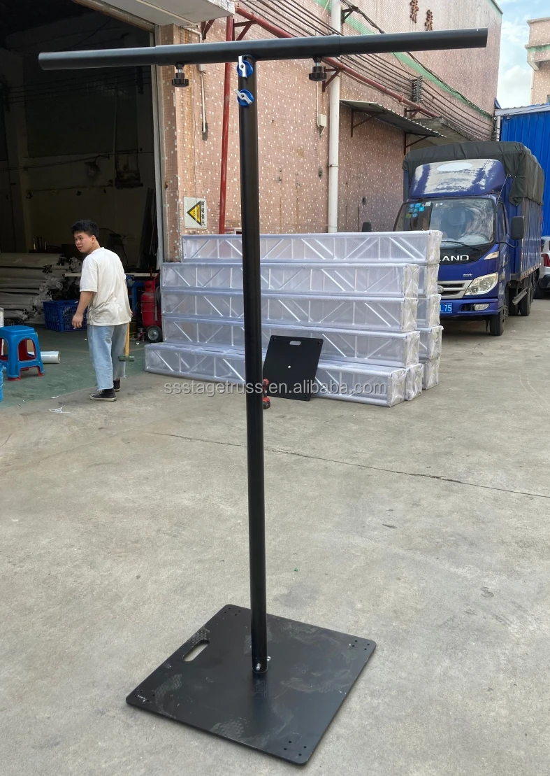 product adjustable 18 32m aluminum display stand height t shape light  iiron base 60kg load bearing-6