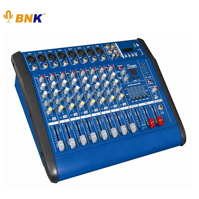 New Professional Audio Mixer PMX802D - 8 Channels, 16 Effects