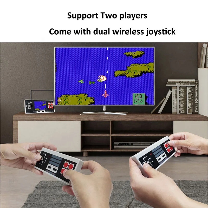 Wolsen 2.8 Inch Portable Handheld Game Players Built in 200 Retro Classic 8 Bit Console With Wireless Controller