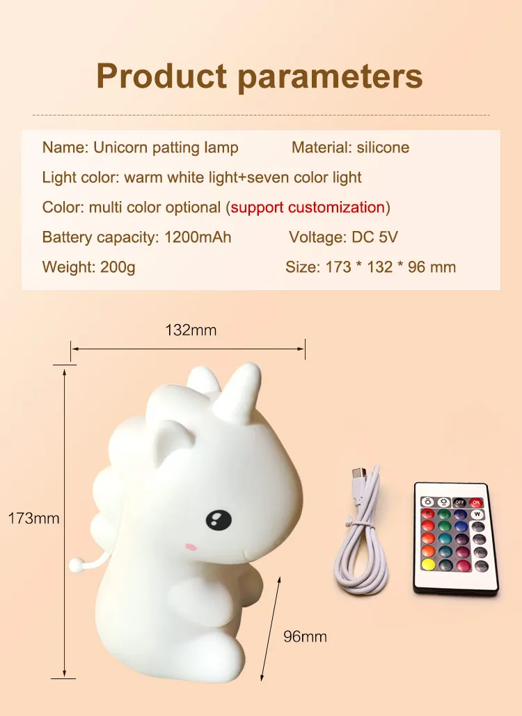 Decorative Small Silicone Cute Lampe De Couleur Baby Soft Usb Silicone ...