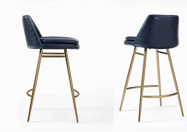 Современная Роскошная барная мебель Unionwood ручной работы барный стул кожаный со спинкой металлическая ножка для ресторанов кафе