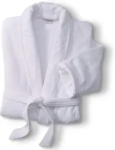 Luxury Custom Logo Bathrobe 100% Cotton Velour High End Spa Bathrobe Unisex